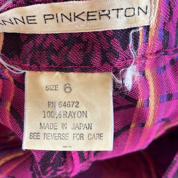 ANNE PINKERTON MAUVE BUTTON DOWN SHIRTDRESS SZ 6 - Picture 9 of 9